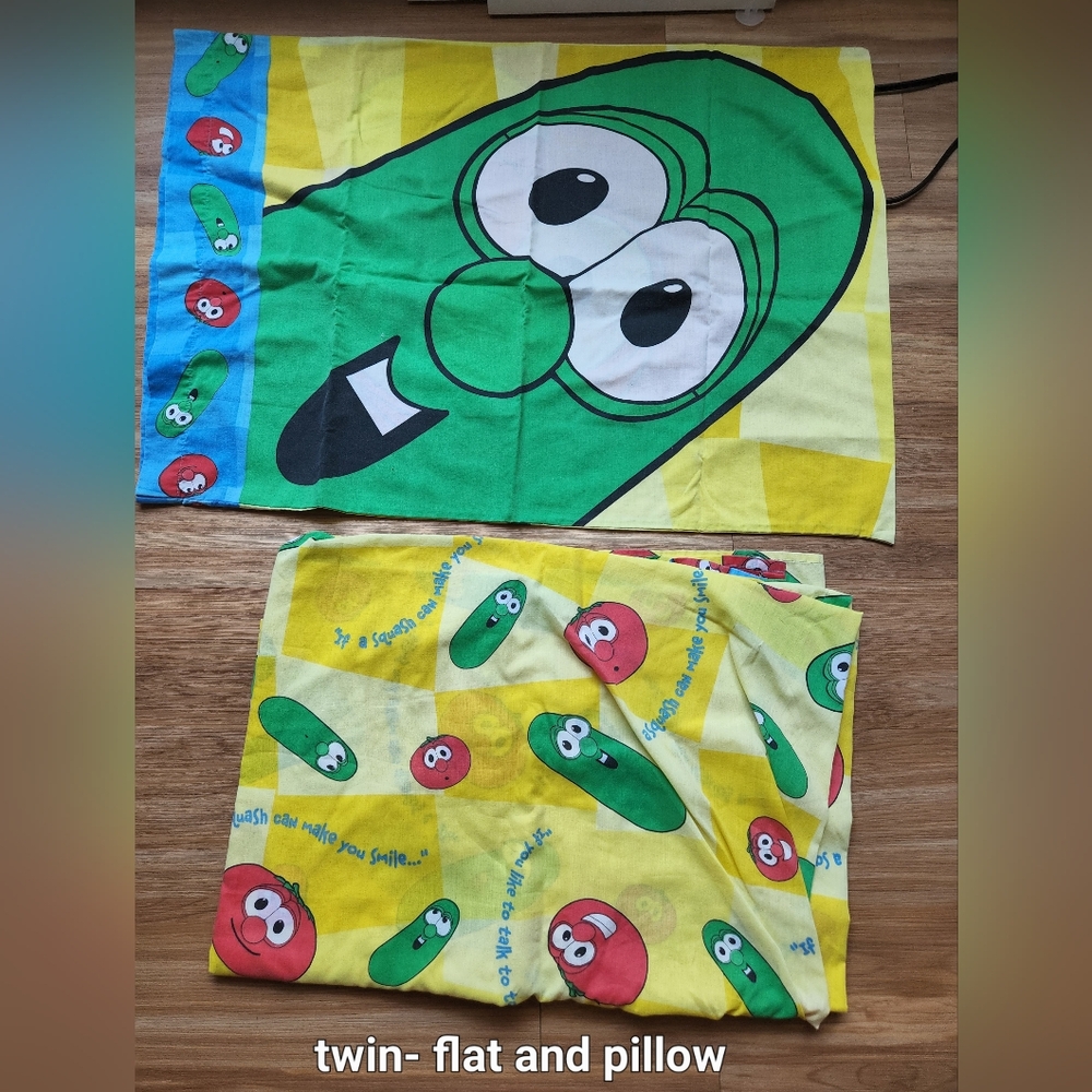 Veggie tales vintage sheets twin and pillow case